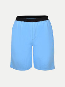 Mens Light Blue knitted Casual Shorts