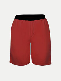 Mens Red knitted Casual Shorts