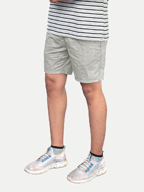 Men Solid Grey Casual Cotton Shorts