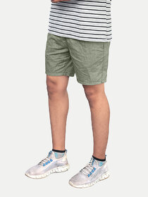Men  Solid Green  Casual Cotton Shorts