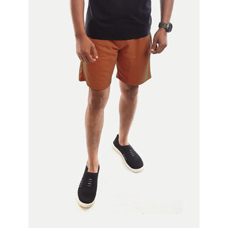 Men Brick Red Solid stylish casual shorts