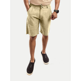 Mens Cream Remi Cotton Shorts