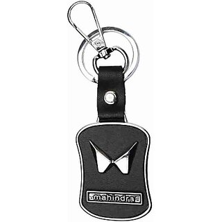                       Jainsburys New Mahindra M Logo Leather keychain  Best quality keychain Key Chain                                              