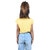 Kid Kupboard Cotton Girls T-Shirt, Yellow, Half-Sleeves, 5-6 Years KIDS6382