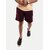 Mens Maroon knitted Casual Shorts