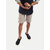 Men Solid Grey Slim Fit Casual Cotton Shorts.