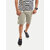 Men Solid Grey Slim Fit Casual Shorts.