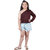 Combo Set of One Shoulder Top  Denim Shorts for girls!