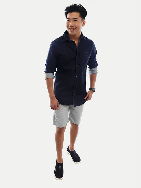 Mens Silver Grey cotton stylish beach shorts