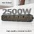 ZEBRONICS PS5340U Power Strip with 5 Universal Sockets, 2500W Max., 4 USB Ports, USB Output 2.4A Max., 3 Meter Copper Cable, Overload Protection, Surge Protection, Wall Mountable, 250 Volts