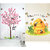 Combo Set of 2 Welcome Honey Bee | Pink Tree With Bird And NestWall Decals for Hall, bedroom & kitchen