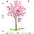 Combo Set of 2 Welcome Honey Bee | Pink Tree With Bird And NestWall Decals for Hall, bedroom & kitchen