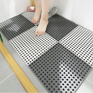                       Aseenaa 6Pc Interlocking Rubber Floor Mat Restaurant Kitchen Mat for Floor Anti Fatigue Bar Mat Door Mat Non-Slip Mat                                              