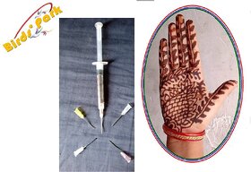 Heena (Mehandi) needle all size 24pcs with 4pcs syringe-Good for Heena new beginner or professional Birds' Park