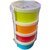 Neelu Nano Round Small Plastic Container Set ,Spices,Chutney,Dryfruits,Spill proof,Stackable,60ml,Set of 4,Multicolor