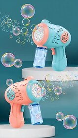 Mannat Bubble Making Machine for Kids-Automatic Bubble Gun Leak-Proof Design with 1 Bubble Bottle Solution(G,Multicolor)