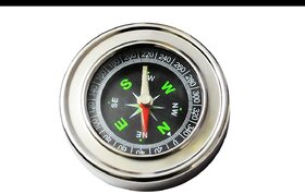Stainless Steel Directional Magnetic Compass for Feng Shui/Travel (Black)