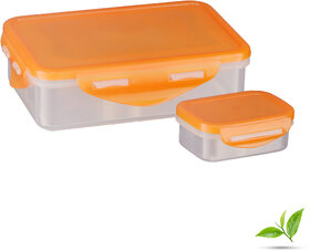 Trueware Tiffinline School Mate Plastic Kids Lunch box Big Box 500 ML  Small 150 ML 2 Containers Lunch Box  (650 ml)