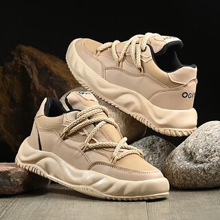 Buy G WALK Premium Sports Gym Trending Stylish Running Shoes For Men Casuals For Men Beige Online 849 from ShopClues