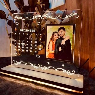                       BnC Gifts Acrylic Personalized Led Photo Frame - Anniversary Calendar  Best  Unique Gift For Anniversary Gift, Wedding                                              