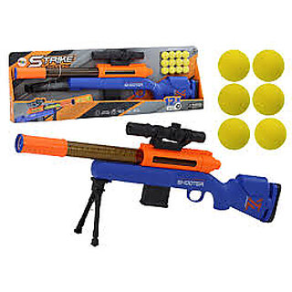                       Fascinating Gun With Soft Balls Strike Shooting Game Set                                              