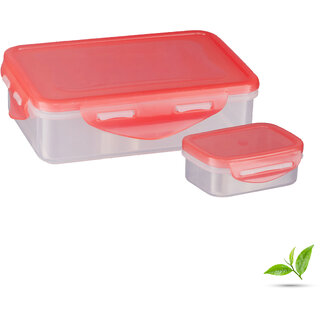                       Trueware Tiffinline School Mate Plastic Kids Lunch box Big Box 500 ML  Small 150 ML 2 Containers Lunch Box  (650 ml)                                              