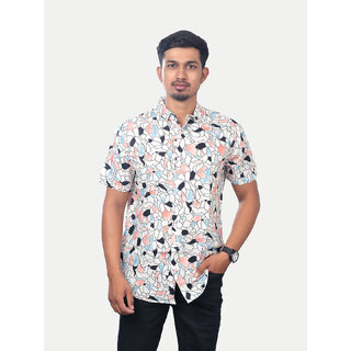                       Men Casual Multicolour Abstract printed Cotton shirt                                              