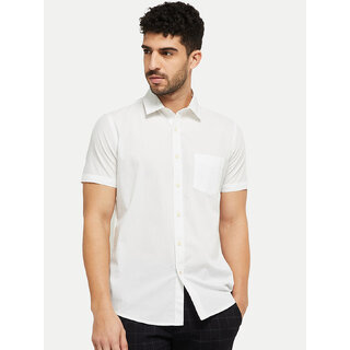 Men Solid White Cotton formal Shirt Men Solid White Cotton formal Shirt