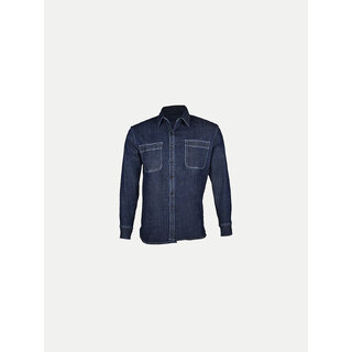 Men Printed Blue Mandarin Collar Casual Shirt Men Printed Blue Mandarin Collar Casual Shirt
