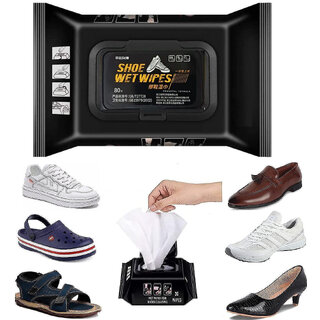 Sneaker Shoe Cleaner Wipes - 1 Packs of 80 - Portable Sneakers Cleaner Shoe Wipes Quickly Remove Dirt Stains