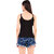Mrd Designer Hub Solid Black Cotton Camisole