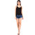 Mrd Designer Hub Solid Black Cotton Camisole