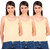 Mrd Designer Hub Solid Beige Cotton Camisole (Pack of 3)