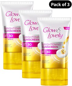 Glow  Lovely Brightening Sunscreen SPF 30 PA+++ 15 g - Pack of 3