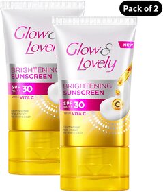 Glow  Lovely Brightening Sunscreen SPF 30 PA+++ 15 g (Pack Of 2)