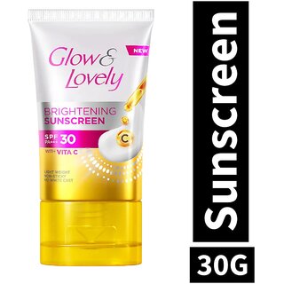                       Glow  Lovely Brightening Sunscreen SPF 30 PA+++ Face Cream 30 g                                              