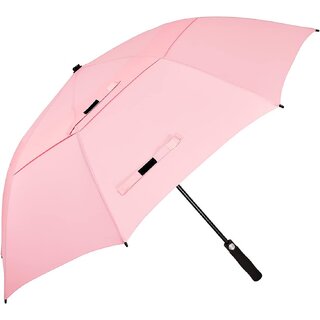 Samurai J.Calli Double Vented Canopy UV Protection Sun Rain Umbrella, Windproof, Lightweight, Pink, Pack of 2