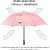 Samurai J.Calli Double Vented Canopy UV Protection Sun  Rain Umbrella, Windproof, Lightweight, Pink