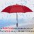 Samurai J.Calli Double Vented Canopy UV Protection Sun Rain Umbrella, Windproof, Lightweight, Strong, Red