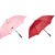 Samurai J.Calli Double Vented Canopy UV Protection Sun Rain Umbrella, Windproof, Lightweight, Pink and Red, Combo