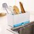 Plastic Multipurpose Kitchen Spoon and Cutlery Sink Organizer for Wash Dry Shelf Drainer Tidy Utensil Holder(Blue)
