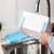 Plastic Multipurpose Kitchen Spoon and Cutlery Sink Organizer for Wash Dry Shelf Drainer Tidy Utensil Holder(Blue)