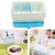 Plastic Multipurpose Kitchen Spoon and Cutlery Sink Organizer for Wash Dry Shelf Drainer Tidy Utensil Holder(Blue)