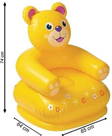 Manav Enterprises Teddy Hit Me Baby Chair Inflatable Sofa Plastic Sofa (Finish Color - Yellow, Diy(Do-It-Yourself))