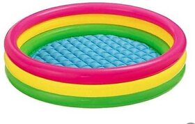 Manav Enterprises Big Size Inflatable Swimming Pool For Kids - 3 Feet Inflatable Swimming Pool (Multicolor)