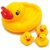 Hmv Mother Duck With Three Kids Bath Toy (Yellow) Bath Toy (Yellow)