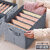 Clothes Storage Box Household Fabric Pants Clothes Storage Box Foldable Dielectric Box Wardrobe Storage Artifact (Big 7 grid Gray)_5055952080687