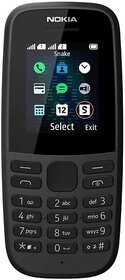 (Refurbished) Nokia 105, (Dual SIM, 1.8 Inches Disaplay, Black) - Superb Condition, Like New