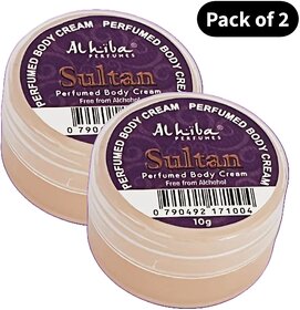 Al Hiba Perfume Body Cream Sultan (10gm) (Pack of 2)