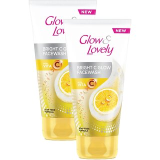                       Glow  Lovely Bright C Glow With Vita Face Wash 50g Pack of 2                                              